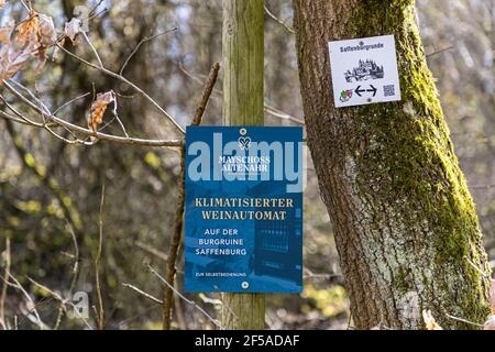 Hiking trails on the Ahr near Mayschoss, Germany Stock Photo