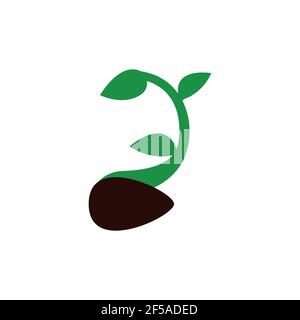 Sunflower seed icon. Vector illustration isolated on white background. Stock Vector