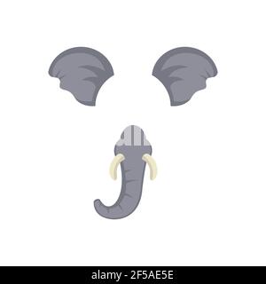 Be the elephant at the party. Mask. Vector illustration isolated on white background. Stock Vector