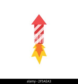 Colorful fireworks on a white background. Vector illustration. Stock Vector