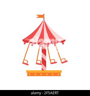 Carousel icon. Flat illustration carousel vector icon isolated on white background. Stock Vector