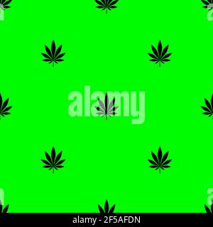 Texture cannabis seamless vector background, wallpaper  pattern.Vector illustration Stock Vector