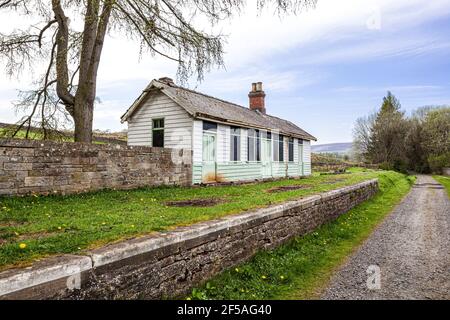 Old Slaggyford Railway Station, Northumberland UK. It was on the Alston Line from Haltwhistle to Alston. The line opened in 1852 and closed in 1976. Stock Photo