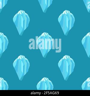 Seamless pattern with iceberg.Vector illustration. Background repeat wallpaper doodle illustration design Stock Vector