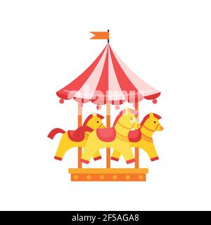 Carousel icon. Flat illustration carousel vector icon isolated on white background. Stock Vector