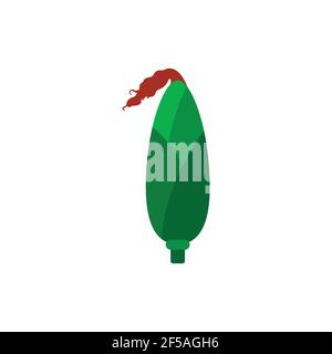 Corn, flat icon, organic logo, vector agriculture corncob farm Stock Vector