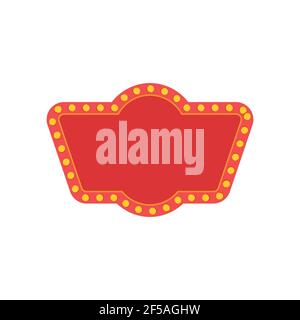 Badge with banner Illustration of a red and yellow badge with a banner for a message. Stock Vector