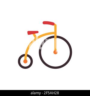 Circus bike. Icon. Vector illustration white background. Stock Vector