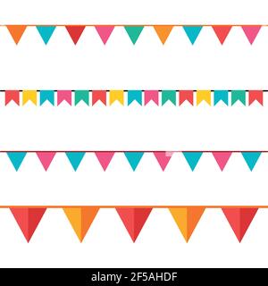 Party Background with Flags Vector Illustration. EPS 10. Stock Vector