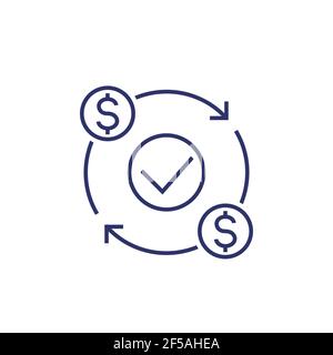 costs optimization and production efficiency icon Stock Vector