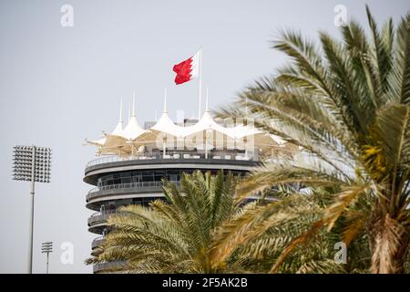 Sakhir, Italy. 25th Mar, 2021. Track illustration atmosphere during Formula 1 Gulf Air Bahrain Grand Prix 2021 from March 26 to 28, 2021 on the Bahrain International Circuit, in Sakhir, Bahrain - Photo Florent Gooden/DPPI/LiveMedia Editorial Usage Only Credit: Independent Photo Agency/Alamy Live News Stock Photo