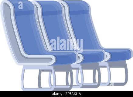Passenger seats icon. Cartoon of passenger seats vector icon for web design isolated on white background Stock Vector