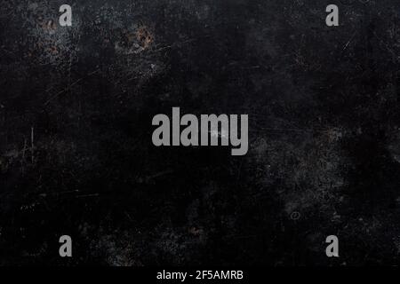 Black, scratched and old metal texture background Stock Photo