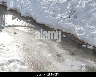 White snow texture. Snowy background for a winter scene. Stock Photo