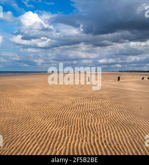 The RSPB Nature reserve and beach at Titchwell Marsh Norfolk Stock Photo