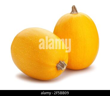 spaghetti squash path isolated on white Stock Photo