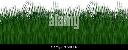 Silhouette of seamless dark green grass, vector eps10 illustration props for animation and decoration Stock Vector