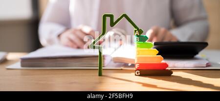Energy Efficient House Building Audit And Insulation Stock Photo
