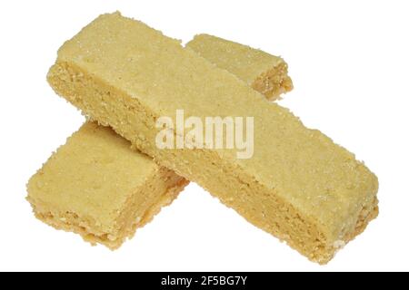 Scottish shortbread fingers isolated on white background Stock Photo