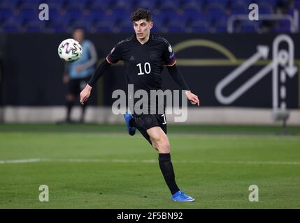 Duisburg, Germany. 25th Mar, 2021. firo: 25.03.2021 Football, Soccer: Landerspiel National Team WM Qualification 2021/2022, Group J, Germany, GER - Iceland Kai HAVERTZ, GER, Individual Action | usage worldwide Credit: dpa/Alamy Live News Stock Photo