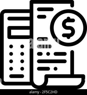 keep minimal bookkeeping accounting line icon vector illustration Stock Vector