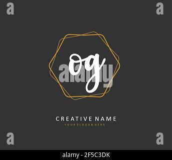 OG Initial letter handwriting and signature logo. A concept handwriting initial logo with template element. Stock Vector
