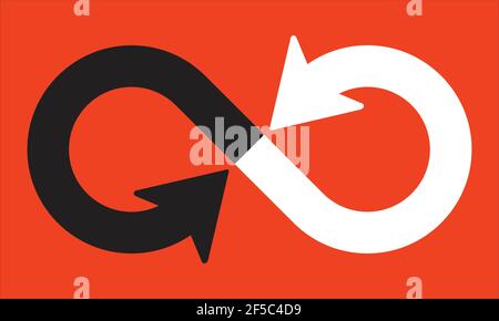 opposite arrows icon black vector illustration Stock Vector Image & Art ...