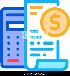 keep minimal bookkeeping accounting color icon vector illustration Stock Vector