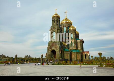 Main temple of the Russian Armed Forces in the Park Patriot. 09.25.2020, Kubinka, Moscow Region, Russia. Stock Photo