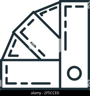 Concept design color palette icon renovation house, paint the house solution flat line vector illustration, isolated on white. Choice building shade s Stock Vector
