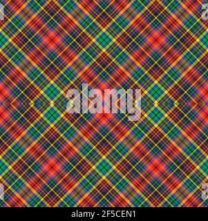 Rainbow Argyle Plaid Tartan textured Seamless pattern design suitable for fashion Stock Vector