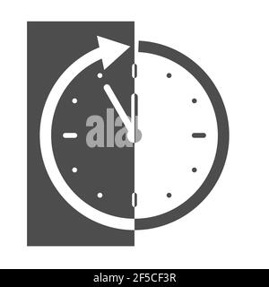 Deadline symbol. Time of completion of the work or order. Flat style Stock Vector