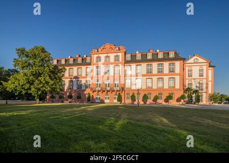 geography / travel, Germany, Hesse, Wiesbaden, Biebrich Castle in the evening, Additional-Rights-Clearance-Info-Not-Available Stock Photo