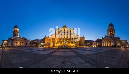 geography / travel, Germany, Berlin, Gendarmenmarkt in the evening, Additional-Rights-Clearance-Info-Not-Available Stock Photo