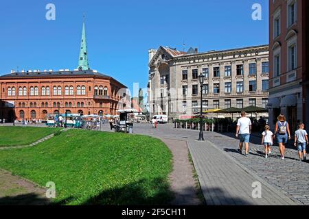 geography / travel, Latvia, Baltics, Riga, old town, The art museum Riga stock exchange (Latvian Maksl, Additional-Rights-Clearance-Info-Not-Available Stock Photo