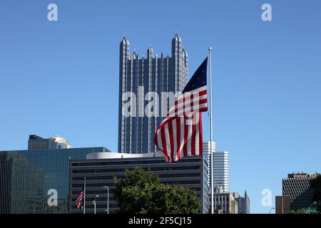 geography / travel, USA, Pennsylvania, Pittsburgh, PPG Industries Building, Downtown, Pittsburgh, Penn, Additional-Rights-Clearance-Info-Not-Available Stock Photo