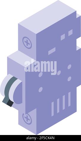 Safe circuit breaker icon. Isometric of safe circuit breaker vector icon for web design isolated on white background Stock Vector