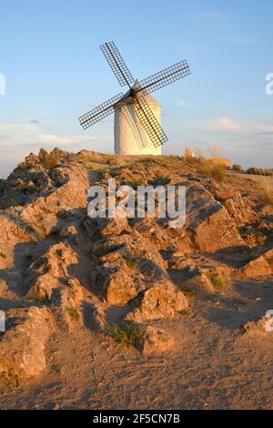 geography / travel, Spain, wind mill, Consuegra, province Toledo, Castile-La Mancha, Additional-Rights-Clearance-Info-Not-Available Stock Photo