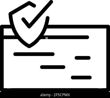 Online security icon. Outline online security vector icon for web design isolated on white background Stock Vector