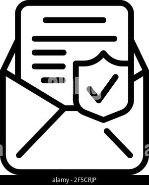 Data protection icon. Outline data protection vector icon for web design isolated on white background Stock Vector