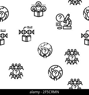 Researcher Business Seamless Pattern Vector Stock Vector