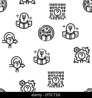 Researcher Business Seamless Pattern Vector Stock Vector