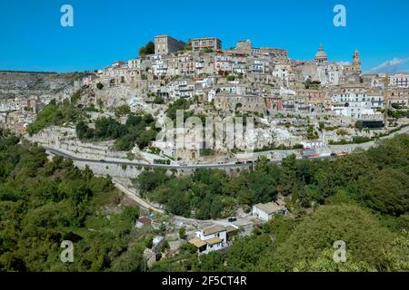 geography / travel, Italy, view towards Ragusa-Ibla, province Ragusa, Sicily, Italy, Additional-Rights-Clearance-Info-Not-Available Stock Photo