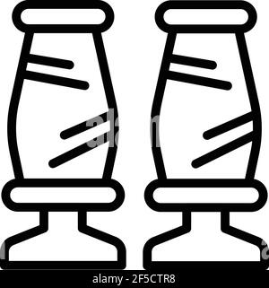 Thread loom icon. Outline thread loom vector icon for web design isolated on white background Stock Vector