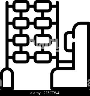 Textile mill icon. Outline textile mill vector icon for web design isolated on white background Stock Vector