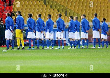 Team Italy during the FIFA World Cup 2022, Qualifiers Group C football match between Italy and Northern Ireland on March 25, 2021 at Ennio Tardini stadium in Parma, Italy - Photo Laurent Lairys / DPPI / LiveMedia Stock Photo