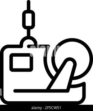 Textile mill equipment icon. Outline textile mill equipment vector icon for web design isolated on white background Stock Vector