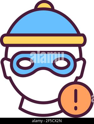 Criminals RGB color icon Stock Vector