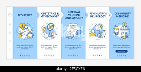 Family medicine components onboarding vector template Stock Vector