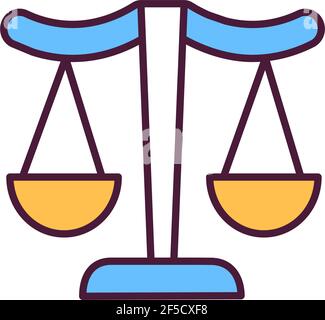 Justice RGB color icon Stock Vector